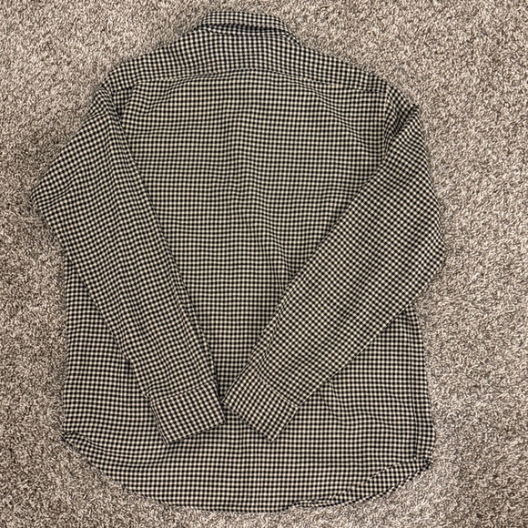 VTG Polo Ralph Lauren Brown and Cream Houndstooth Long Sleeve Button Up Shirt - Picture 7 of 7